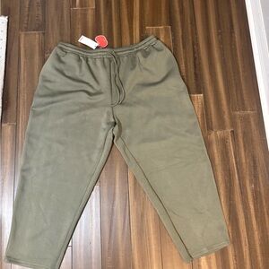 NWT Cider Sz 3X Plus Sage Green Joggers Sweatpants Trackpants Elastic Waist Tie